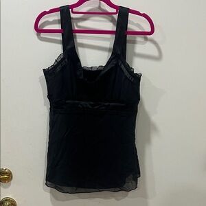Express Black Satin Top
